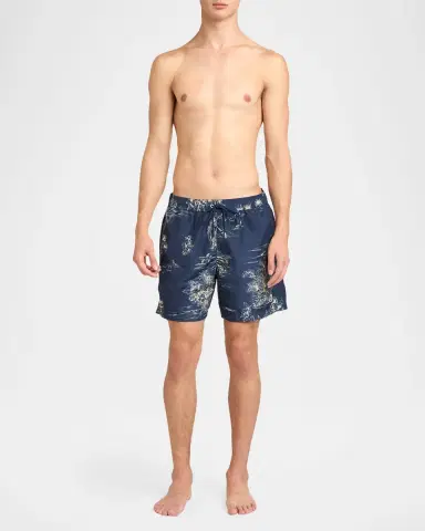 Moncler Men's Tropical Print wim Shorts | Thumbnail 2 Moncler Men's Tropical Print wim Shorts | Thumbnail 2