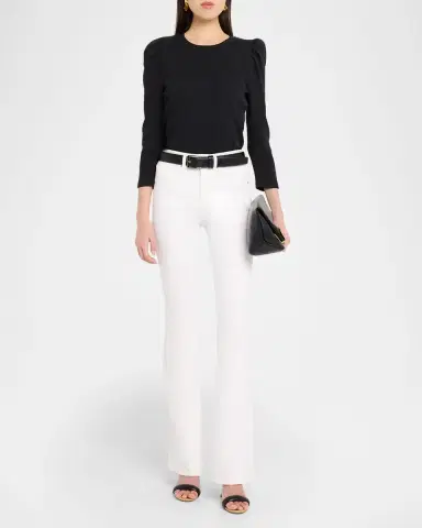Veronica Beard Britney Puff-Sleeve Cotton Top | Thumbnail 2 Veronica Beard Britney Puff-Sleeve Cotton Top | Thumbnail 2