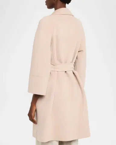 Max Mara Double-Faced Wool Wrap Coat | Thumbnail 3 Max Mara Double-Faced Wool Wrap Coat | Thumbnail 3