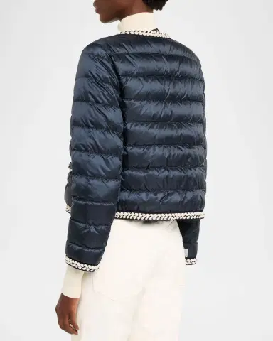 Max Mara Quilted Braid-Trim Puffer Coat | Thumbnail 3 Max Mara Quilted Braid-Trim Puffer Coat | Thumbnail 3