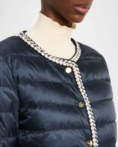 Max Mara Quilted Braid-Trim Puffer Coat | Thumbnail 5 Max Mara Quilted Braid-Trim Puffer Coat | Thumbnail 5