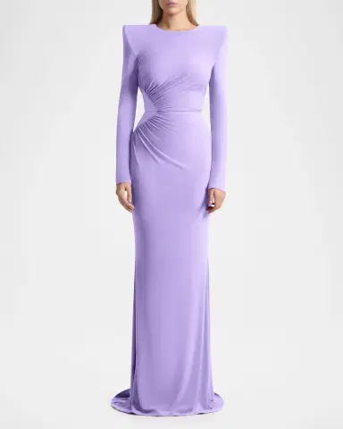 ZHIVAGO Echoes of Self Gathered Jersey Gown | Thumbnail 2 ZHIVAGO Echoes of Self Gathered Jersey Gown | Thumbnail 2