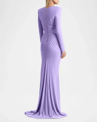 ZHIVAGO Echoes of Self Gathered Jersey Gown | Thumbnail 3 ZHIVAGO Echoes of Self Gathered Jersey Gown | Thumbnail 3