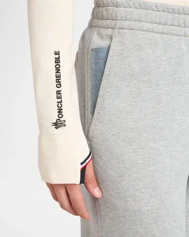 Moncler Men's Color Block Cotton Denim Sweatpants | Thumbnail 5 Moncler Men's Color Block Cotton Denim Sweatpants | Thumbnail 5