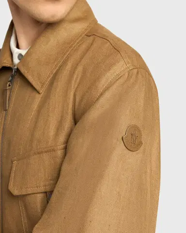 Moncler Men 's Flax Short-Sleeve Utility Shirt | Thumbnail 5 Moncler Men 's Flax Short-Sleeve Utility Shirt | Thumbnail 5