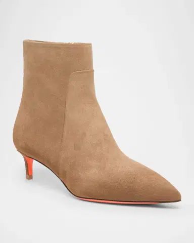Santoni Suede Kitten Heel Ankle Booties | Thumbnail 2 Santoni Suede Kitten Heel Ankle Booties | Thumbnail 2