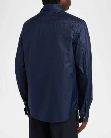 Moncler Men's Nylon Snap-Front Shirt Jacket | Thumbnail 3 Moncler Men's Nylon Snap-Front Shirt Jacket | Thumbnail 3