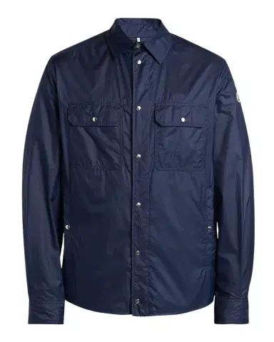 Moncler Men's Nylon Snap-Front Shirt Jacket | Thumbnail 1 Moncler Men's Nylon Snap-Front Shirt Jacket | Thumbnail 1