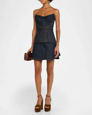 Zimmermann Denim Corset Top | Thumbnail 2 Zimmermann Denim Corset Top | Thumbnail 2
