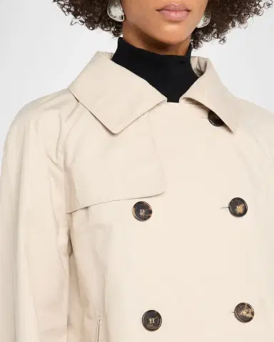 Max Mara Short Water-Repellent Twill Trench Coat | Thumbnail 5 Max Mara Short Water-Repellent Twill Trench Coat | Thumbnail 5