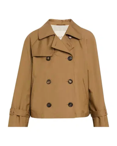 Max Mara Short Water-Repellent Twill Trench Coat | Thumbnail 1 Max Mara Short Water-Repellent Twill Trench Coat | Thumbnail 1