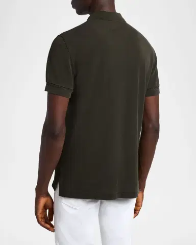 Tom Ford Men's Lyocell Pique Polo Shirt | Thumbnail 3 Tom Ford Men's Lyocell Pique Polo Shirt | Thumbnail 3