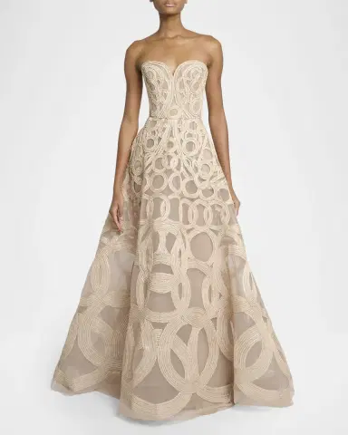 Elie Saab Strapless Sequin Embroidered Tulle Gown | Thumbnail 2 Elie Saab Strapless Sequin Embroidered Tulle Gown | Thumbnail 2
