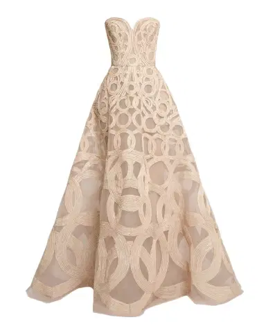 Elie Saab Strapless Sequin Embroidered Tulle Gown | Thumbnail 1 Elie Saab Strapless Sequin Embroidered Tulle Gown | Thumbnail 1