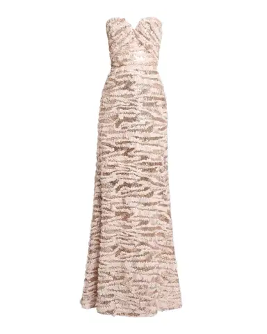 Elie Saab Sequined Chiffon Ruffled Strapless Gown | Thumbnail 1 Elie Saab Sequined Chiffon Ruffled Strapless Gown | Thumbnail 1