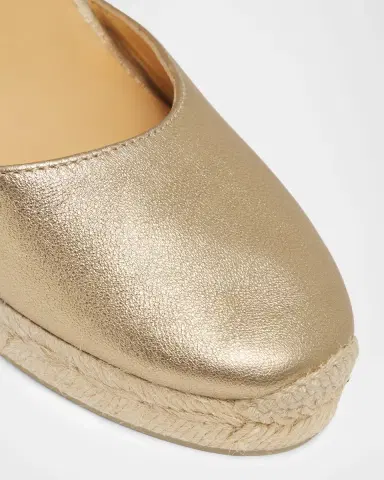 Castañer Carissa Metallic Leather Wedge Espadrilles | Thumbnail 4 Castañer Carissa Metallic Leather Wedge Espadrilles | Thumbnail 4