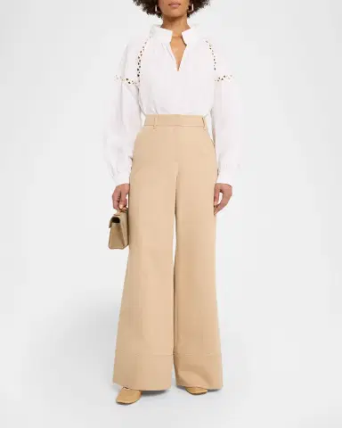 Lafayette 148 New York Soutache-Inset Cotton Poplin Shirt | Thumbnail 2 Lafayette 148 New York Soutache-Inset Cotton Poplin Shirt | Thumbnail 2