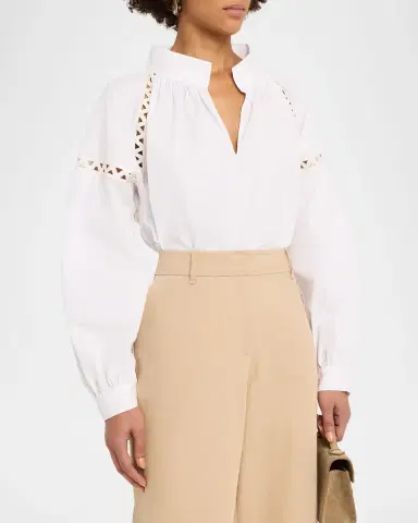 Lafayette 148 New York Soutache-Inset Cotton Poplin Shirt | Thumbnail 4 Lafayette 148 New York Soutache-Inset Cotton Poplin Shirt | Thumbnail 4
