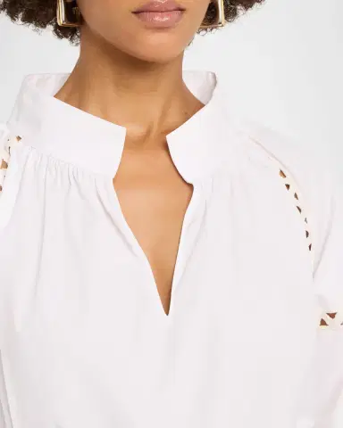 Lafayette 148 New York Soutache-Inset Cotton Poplin Shirt | Thumbnail 5 Lafayette 148 New York Soutache-Inset Cotton Poplin Shirt | Thumbnail 5