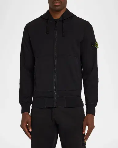 Stone Island Men's Zip-Up Hooded Sweatshirt | Thumbnail 4 Stone Island Men's Zip-Up Hooded Sweatshirt | Thumbnail 4