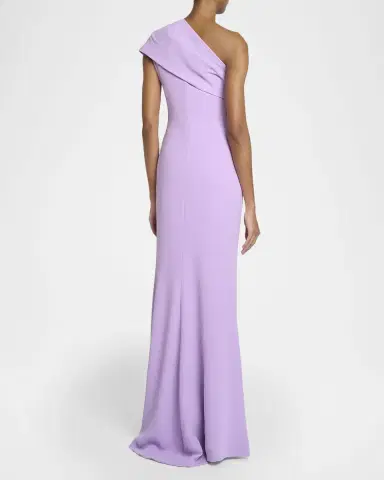 Elie Saab Twisted One-Shoulder Cady Maxi Dress | Thumbnail 3 Elie Saab Twisted One-Shoulder Cady Maxi Dress | Thumbnail 3
