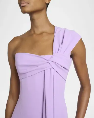 Elie Saab Twisted One-Shoulder Cady Maxi Dress | Thumbnail 5 Elie Saab Twisted One-Shoulder Cady Maxi Dress | Thumbnail 5