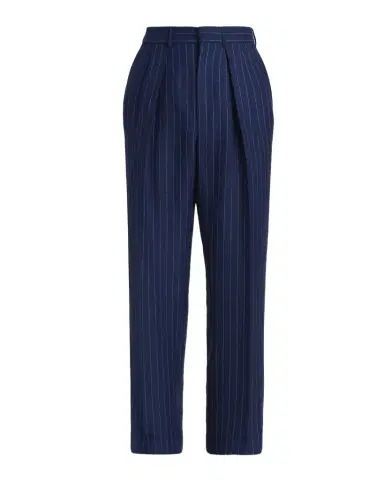 Tom Ford Pinstripe Wool-Linen Mid-Rise Straight-Leg Pants | Thumbnail 1 Tom Ford Pinstripe Wool-Linen Mid-Rise Straight-Leg Pants | Thumbnail 1