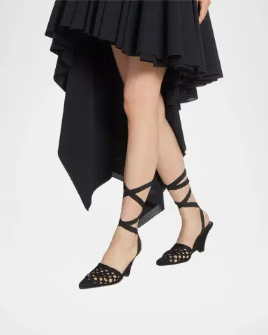 Jacquemus 80mm Les Espadrilles Ankle-Tie Wedge Mules | Thumbnail 2 Jacquemus 80mm Les Espadrilles Ankle-Tie Wedge Mules | Thumbnail 2
