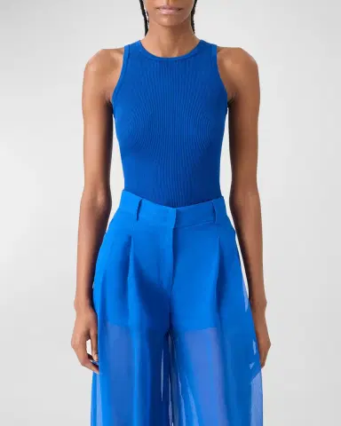 Akris Silk-Cotton Rib Tank Top | Thumbnail 4 Akris Silk-Cotton Rib Tank Top | Thumbnail 4