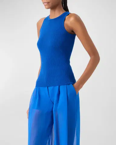 Akris Silk-Cotton Rib Tank Top | Thumbnail 6 Akris Silk-Cotton Rib Tank Top | Thumbnail 6