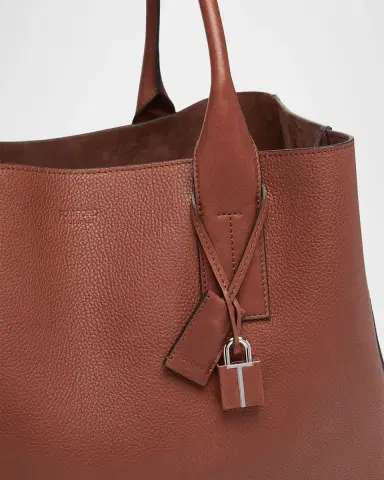 Tom Ford Men's T-Line Grained Leather East-West Tote Bag | Thumbnail 5 Tom Ford Men's T-Line Grained Leather East-West Tote Bag | Thumbnail 5