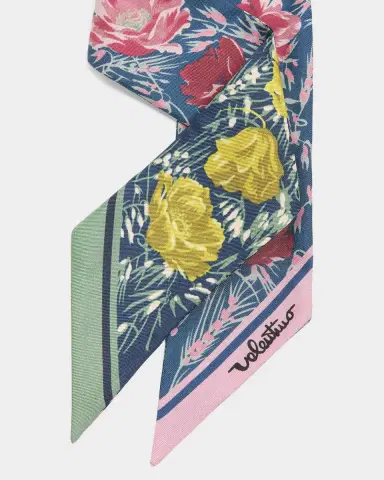 Valentino Garavani Apres L 'Hiver Poppies Silk Bandeau Scarf | Thumbnail 3 Valentino Garavani Apres L 'Hiver Poppies Silk Bandeau Scarf | Thumbnail 3