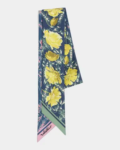 Valentino Garavani Apres L 'Hiver Poppies Silk Bandeau Scarf | Thumbnail 4 Valentino Garavani Apres L 'Hiver Poppies Silk Bandeau Scarf | Thumbnail 4