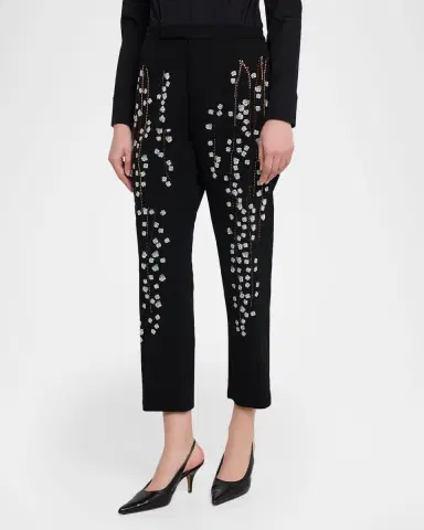 Libertine Sakura Embellished Narrow-Leg Crop Trousers | Thumbnail 4 Libertine Sakura Embellished Narrow-Leg Crop Trousers | Thumbnail 4