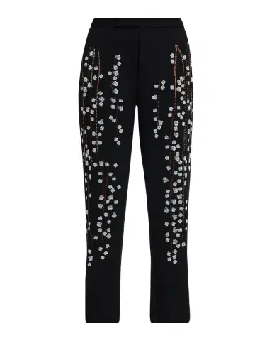 Libertine Sakura Embellished Narrow-Leg Crop Trousers | Thumbnail 1 Libertine Sakura Embellished Narrow-Leg Crop Trousers | Thumbnail 1