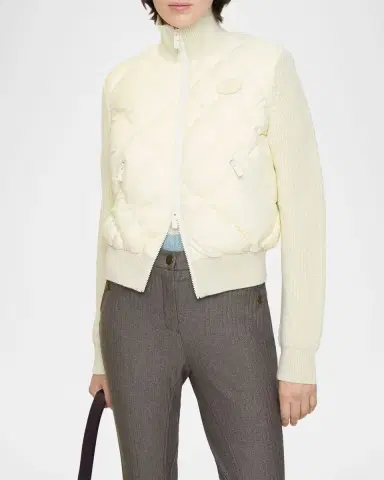Burberry Kelsey Quilted Knit Combo Jacket | Thumbnail 2 Burberry Kelsey Quilted Knit Combo Jacket | Thumbnail 2
