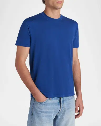 Tom Ford Men's Lyocell-Cotton Crewneck T-Shirt | Thumbnail 4 Tom Ford Men's Lyocell-Cotton Crewneck T-Shirt | Thumbnail 4