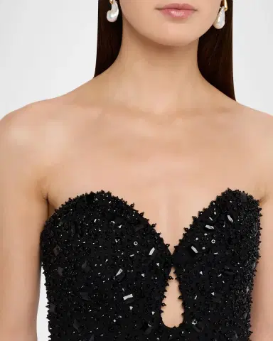 Pamella Roland Embellished Strapless Crepe Midi Gown | Thumbnail 5 Pamella Roland Embellished Strapless Crepe Midi Gown | Thumbnail 5