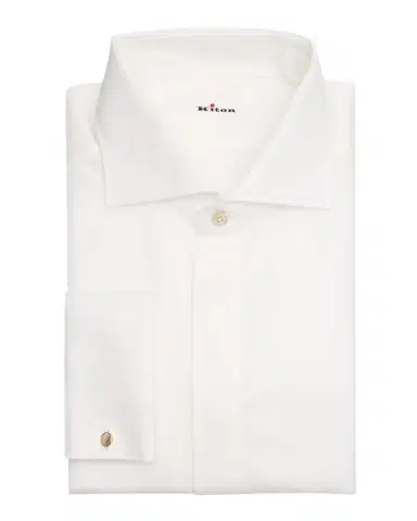Kiton Men's Cotton French-Cuff Dress Shirt | Thumbnail 1 Kiton Men's Cotton French-Cuff Dress Shirt | Thumbnail 1