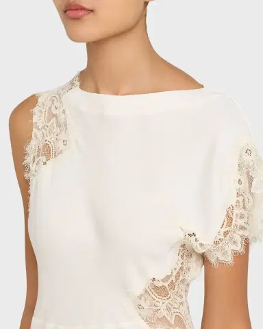 A.L.C. Alessia Satin and Lace Maxi Dress | Thumbnail 5 A.L.C. Alessia Satin and Lace Maxi Dress | Thumbnail 5
