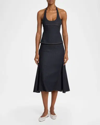 Jacquemus Denim Midi Skirt | Thumbnail 2 Jacquemus Denim Midi Skirt | Thumbnail 2