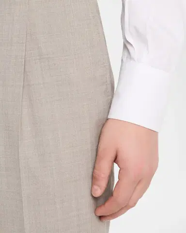 Brunello Cucinelli Men's Virgin Wool Leisure-Fit Pleated Trousers | Thumbnail 5 Brunello Cucinelli Men's Virgin Wool Leisure-Fit Pleated Trousers | Thumbnail 5