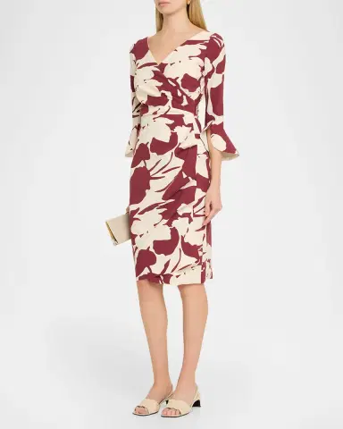 Chiara Boni La Petite Robe Triana Floral-Print Bodycon Ruffle Dress | Thumbnail 4 Chiara Boni La Petite Robe Triana Floral-Print Bodycon Ruffle Dress | Thumbnail 4