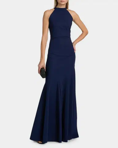 Chiara Boni La Petite Robe Janis Sleeveless Halter Gown | Thumbnail 2 Chiara Boni La Petite Robe Janis Sleeveless Halter Gown | Thumbnail 2