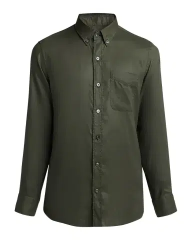 TOM FORD Men's Slim-Fit Gabardine Button-Down Shirt | Thumbnail 1 TOM FORD Men's Slim-Fit Gabardine Button-Down Shirt | Thumbnail 1