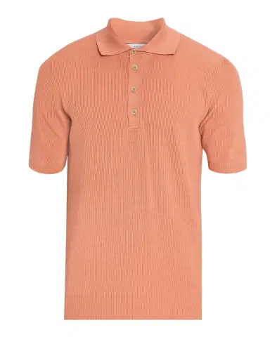 Brunello Cucinelli Men 's Cotton Rib Polo Sweater | Thumbnail 1 Brunello Cucinelli Men 's Cotton Rib Polo Sweater | Thumbnail 1