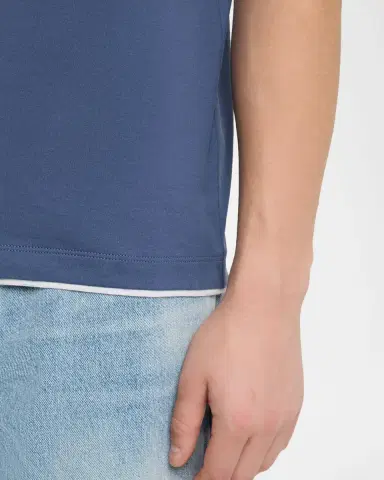 Brunello Cucinelli en's Cotton Jersey Crewneck T-Shirt with Tipping | Thumbnail 5 Brunello Cucinelli en's Cotton Jersey Crewneck T-Shirt with Tipping | Thumbnail 5