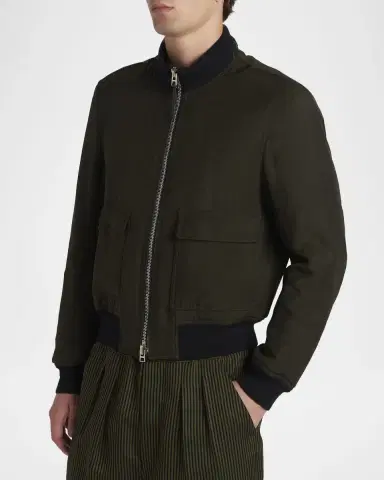 Tom Ford Men's Flap-Pocket Bomber Jacket | Thumbnail 4 Tom Ford Men's Flap-Pocket Bomber Jacket | Thumbnail 4