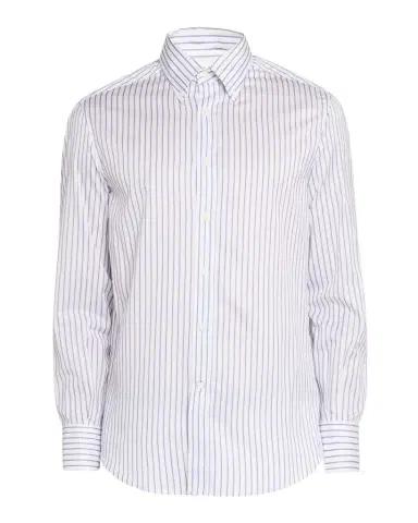 Brunello Cucinelli en 's Stripe Cotton Slim-Fit Button-Down Shirt | Thumbnail 1 Brunello Cucinelli en 's Stripe Cotton Slim-Fit Button-Down Shirt | Thumbnail 1