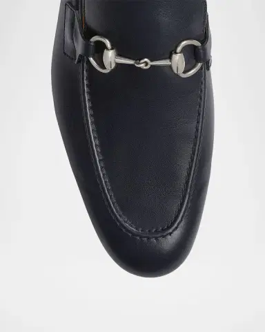 Gucci Men's Jordaan Moccasin Leather Bit Loafers | Thumbnail 3 Gucci Men's Jordaan Moccasin Leather Bit Loafers | Thumbnail 3